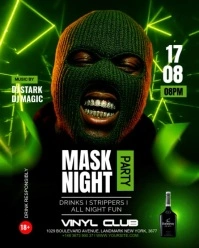 Night club party flyer Instagram Portrait template