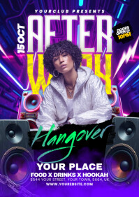 Night Club Party Flyer A5 template