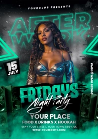 Night Club Party Flyer A5 template