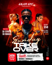 Night club party flyer Instagram Portrait template