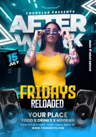 Night Club Party Flyer A5 template
