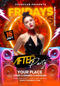 Night Club Party Flyer A5 template
