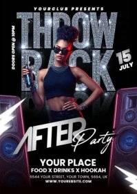 Night Club Party Flyer A5 template