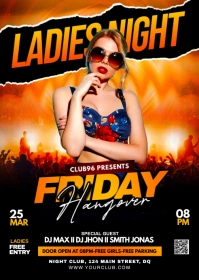 night club party flyer A6 template