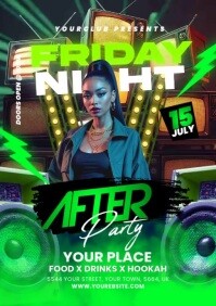 Night Club Party Flyer A5 template