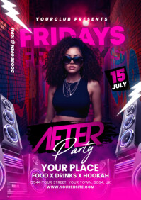 Night Club Party Flyer A5 template