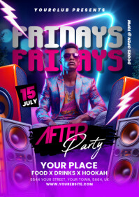 Night Club Party Flyer A5 template