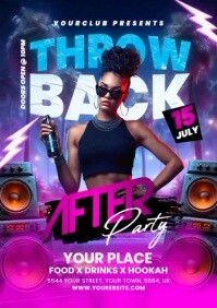 Night Club Party Flyer A5 template