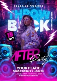 Night Club Party Flyer A5 template
