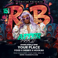 Night club party flyer Instagram Post template