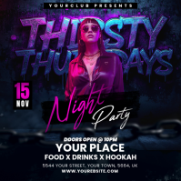 Night club party flyer Instagram-Beitrag template