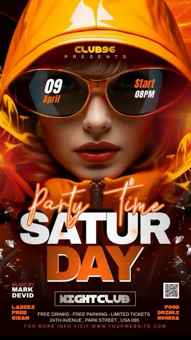 Night Club Party Flyer Instagram Story template