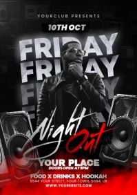 Night Club Party Flyer A5 template