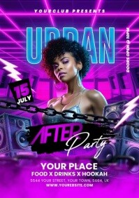Night Club Party Flyer A5 template