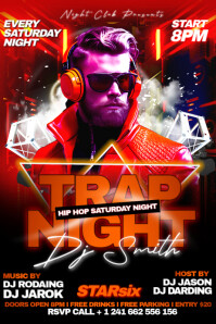 Night Club Party Flyer Banner 4' × 6' template