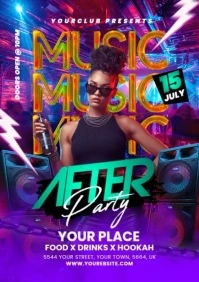 Night Club Party Flyer A5 template