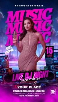 Night Club Party Flyer Instagram Reel template
