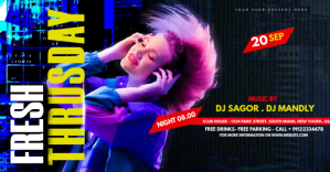 Night club Party Flyer Anuncio de Facebook template