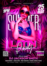 night club party flyer A6 template