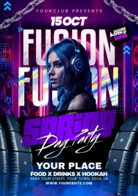 Night Club Party Flyer A5 template