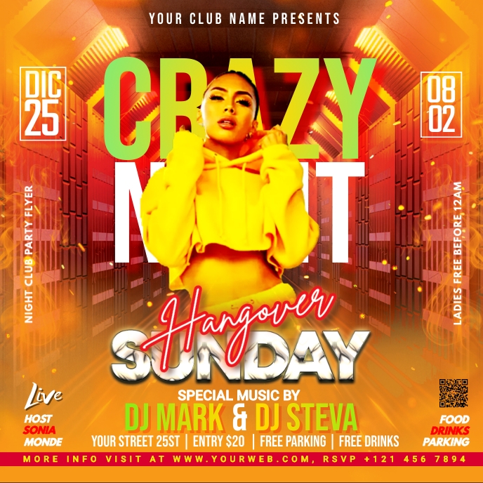 Night Club Party Flyer Design Template | PosterMyWall