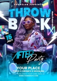 Night Club Party Flyer A5 template
