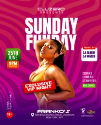 Night club party flyer Instagram Portrait template