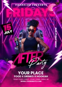Night Club Party Flyer Template A5