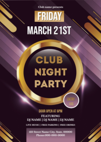 Night Club Party Flyer Template A6