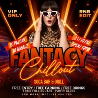 Night Club Party Flyer Template โพสต์บน Instagram