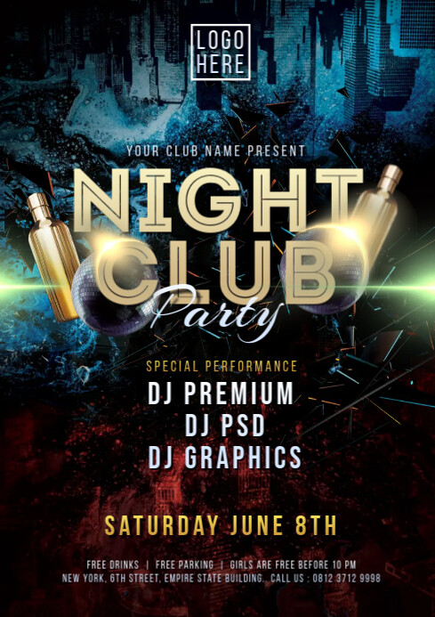 Night Club Party Poster Flyer Template Postermywall Night Club Party Poster Flyer Template Postermywall