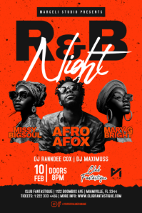 Modern R&B Night Club Event Flyer Poster Template