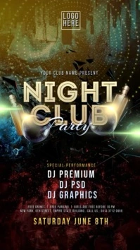 Night Club Party  Stories Historia de Instagram template