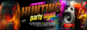 Negro Club Party Night Tumblr Banner Template