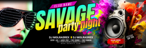 Night Club Party Twitter Header Nagłówek na Twittera template