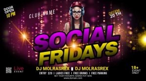 Night Club Party Twitter Post template