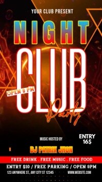 Night club party video Instagram Story template
