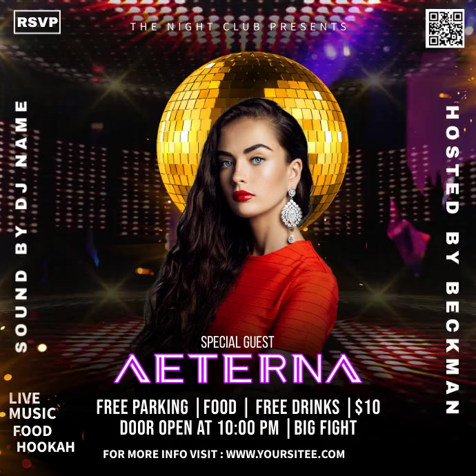 Night Club Party Video Instagram Plasing template