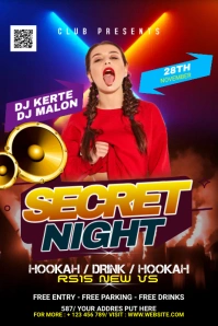 Night Club Pinterest Graphic template