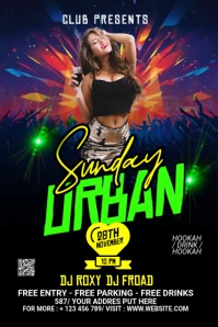 Night Club Pinterest Graphic template
