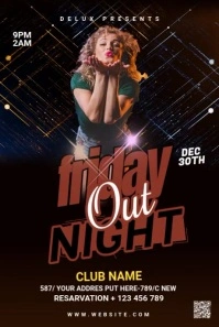 Night Club Pinterest Graphic template