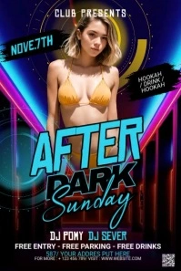 Night Club Pinterest Graphic template