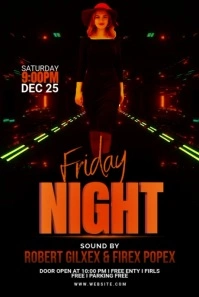 Night Club Pinterest Graphics template