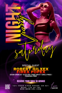 Club Poster Layout Night Club digital display Template | PosterMyWall