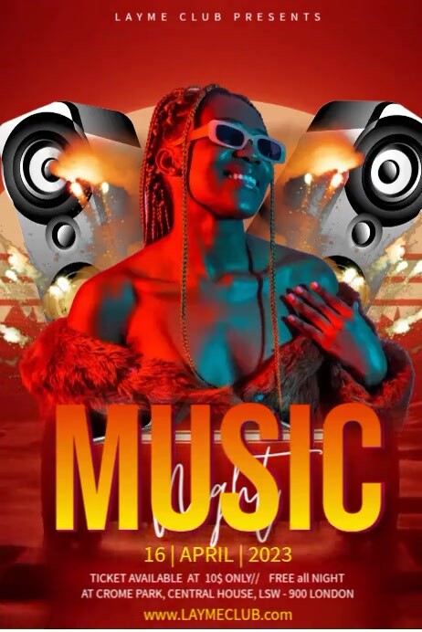 Club Poster Layout Night Club Poster Template | PosterMyWall