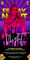 Night Club Roll Up Banner Template Roll-up-Banner 3 x 6 Zoll