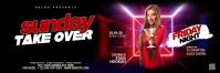 Night Club Twitter Header template
