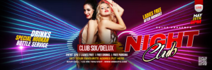 Purple Nightclub Event Intestazione di Twitter Template
