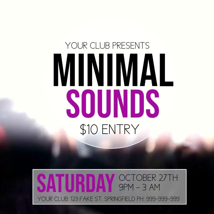 Night Club Video Template Postermywall