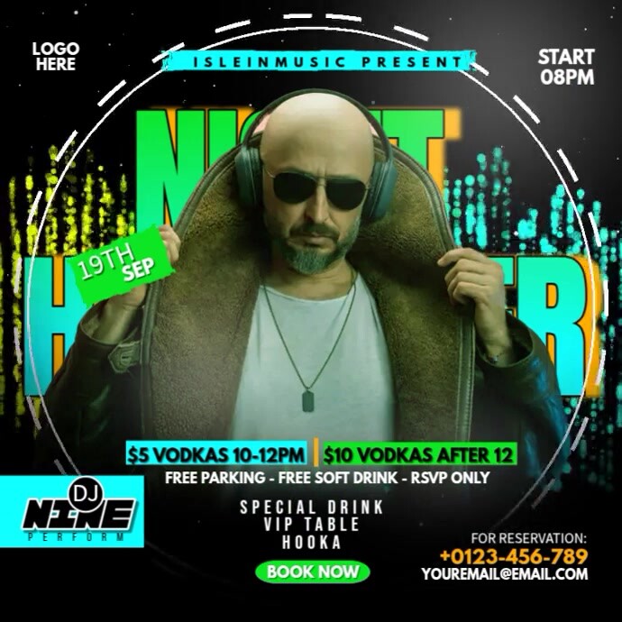 Advert Day Rave Night Dj Party Event ads Template | PosterMyWall